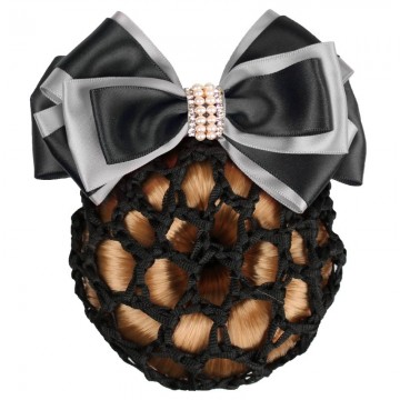 Haarnet met strikje zwart 145022