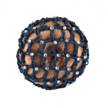 Haarnet strass blauw 145006