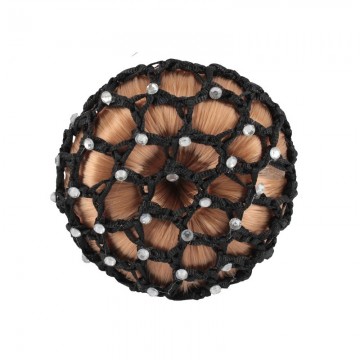 Haarnet strass zwart 145006